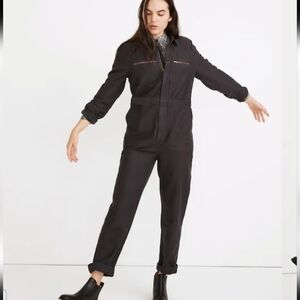 Madewell Zip-Pocket Coverall Jumpsuit Dark Navy Blue Casual Workwear Womens XS